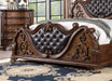 ESPARANZA Cal.King Bed, Brown Cherry - U&U Home Budget Furniture (Carteret, NJ)
