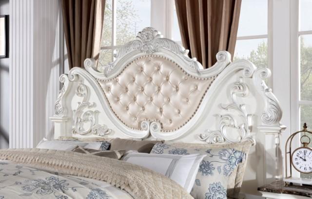 Esparanza Bed Cherry & White - U&U Home Budget Furniture (Carteret, NJ)