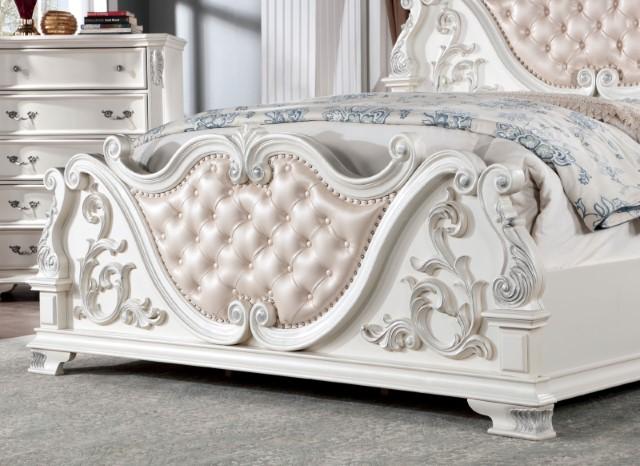 Esparanza Bed Cherry & White - U&U Home Budget Furniture (Carteret, NJ)