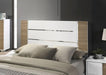 ERLANGEN Cal.King & E.King Bed, White/Natural - U&U Home Budget Furniture (Carteret, NJ)