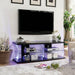 Ernst Black/Clear 60" TV Stand - U&U Home Budget Furniture (Carteret, NJ)