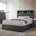 Conwy Gray Cal.King, E,King, & Queen Bed - U&U Home Budget Furniture (Carteret, NJ)
