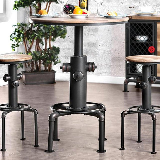 Foskey 3 Pc Bar Table Set - U&U Home Budget Furniture (Carteret, NJ)
