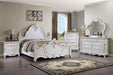 Francione Bed Chrome & Cherry - U&U Home Budget Furniture (Carteret, NJ)