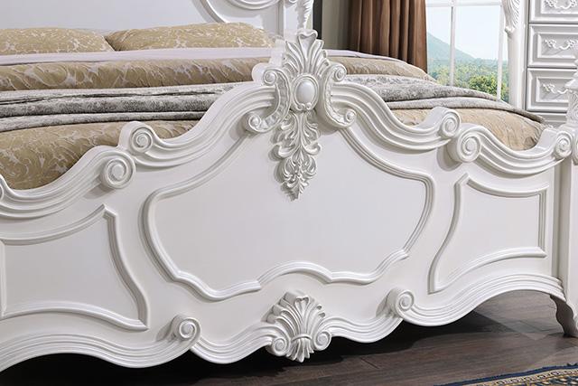 Francione Bed Chrome & Cherry - U&U Home Budget Furniture (Carteret, NJ)