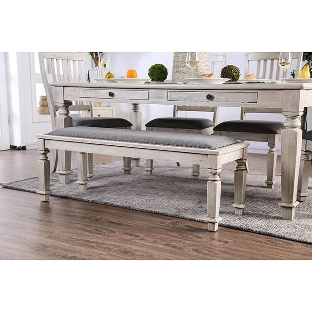 Georgia 6 Pc Dining Table Set with Bench - U&U Home Budget Furniture (Carteret, NJ)