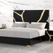 Goldsberg E.King & Queen Bed Grey & Pink - U&U Home Budget Furniture (Carteret, NJ)