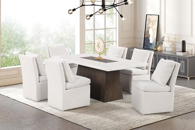 Grasten 7 Pc Dining Table Set - U&U Home Budget Furniture (Carteret, NJ)