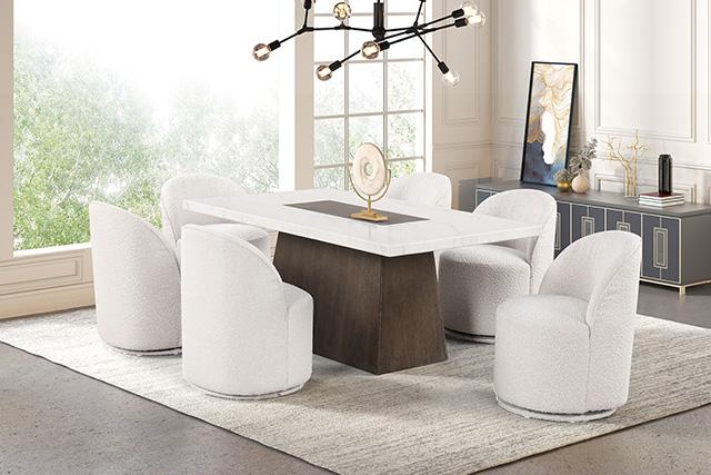Grasten 7 Pc Dining Table Set - U&U Home Budget Furniture (Carteret, NJ)