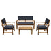 Hana 4 Pc. Patio Set Blue - U&U Home Budget Furniture (Carteret, NJ)