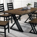 Barbary Dining Table Set with Bench - U&U Home Budget Furniture (Carteret, NJ)