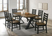 Barbary Dining Table Set with Bench - U&U Home Budget Furniture (Carteret, NJ)