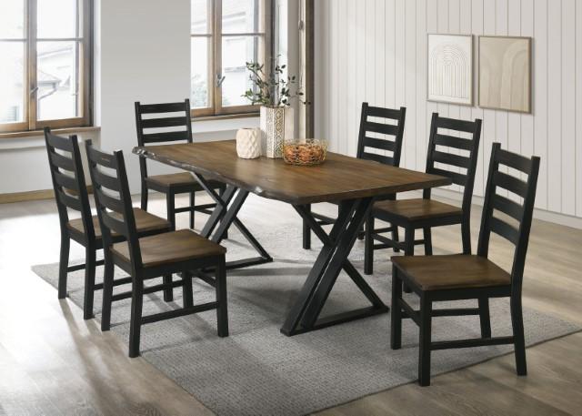 Barbary Dining Table Set with Bench - U&U Home Budget Furniture (Carteret, NJ)