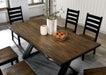 Barbary Dining Table Set with Bench - U&U Home Budget Furniture (Carteret, NJ)