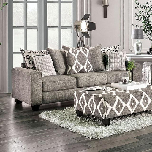 Basie Gray Sofa - U&U Home Budget Furniture (Carteret, NJ)
