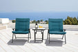 Bastia 3 Pc. Conversation Set Teal & Beige - U&U Home Budget Furniture (Carteret, NJ)
