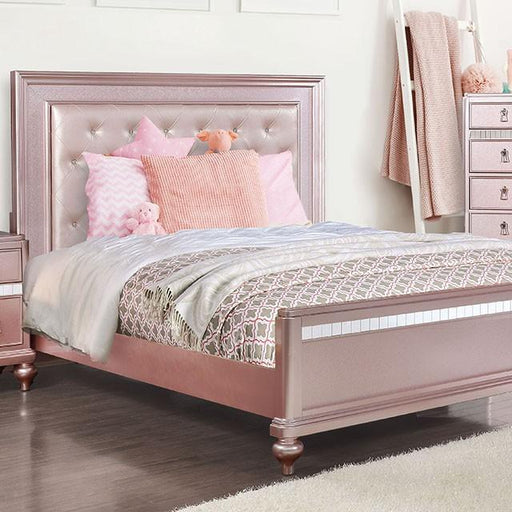 Ariston Rose Pink Full, Twin, & Queen Bed - U&U Home Budget Furniture (Carteret, NJ)