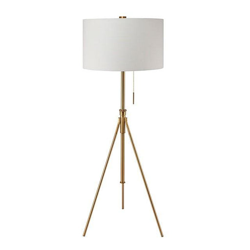 Zaya Stained Gold Floor Lamp - U&U Home Budget Furniture (Carteret, NJ)