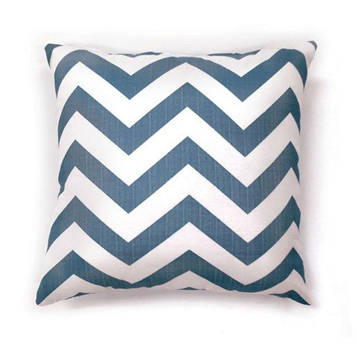 ZOE 18" X 18" Pillow, Blue Chevron (2/CTN) - U&U Home Budget Furniture (Carteret, NJ)