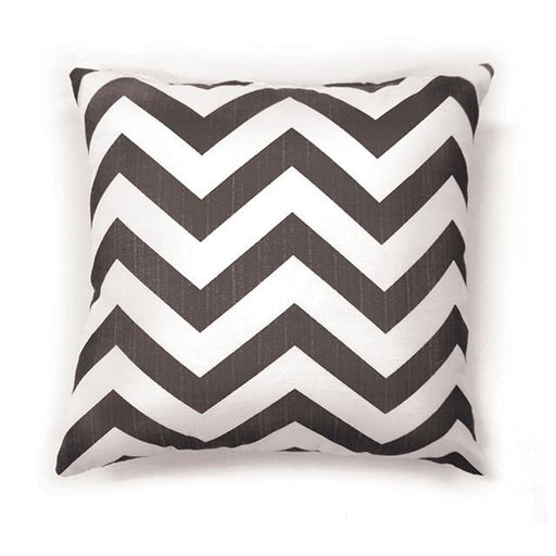 ZOE 22" X 22" Pillow, Gray Chevron (2/CTN) - U&U Home Budget Furniture (Carteret, NJ)