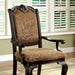 BELLAGIO Brown Cherry/Pattern Fabric Arm Chair (2/CTN) - U&U Home Budget Furniture (Carteret, NJ)