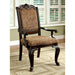 BELLAGIO Brown Cherry/Pattern Fabric Arm Chair (2/CTN) - U&U Home Budget Furniture (Carteret, NJ)