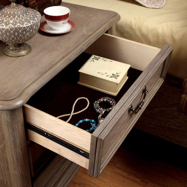BELGRADE I Rustic Natural Tone Night Stand - U&U Home Budget Furniture (Carteret, NJ)