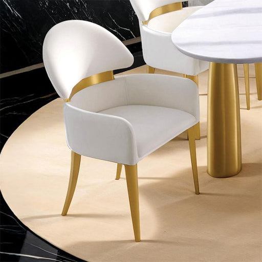 Northam Arm Chair (2 CTN) White - U&U Home Budget Furniture (Carteret, NJ)