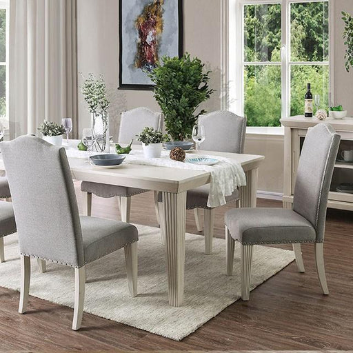 Daniella Antique White Dining Table - U&U Home Budget Furniture (Carteret, NJ)