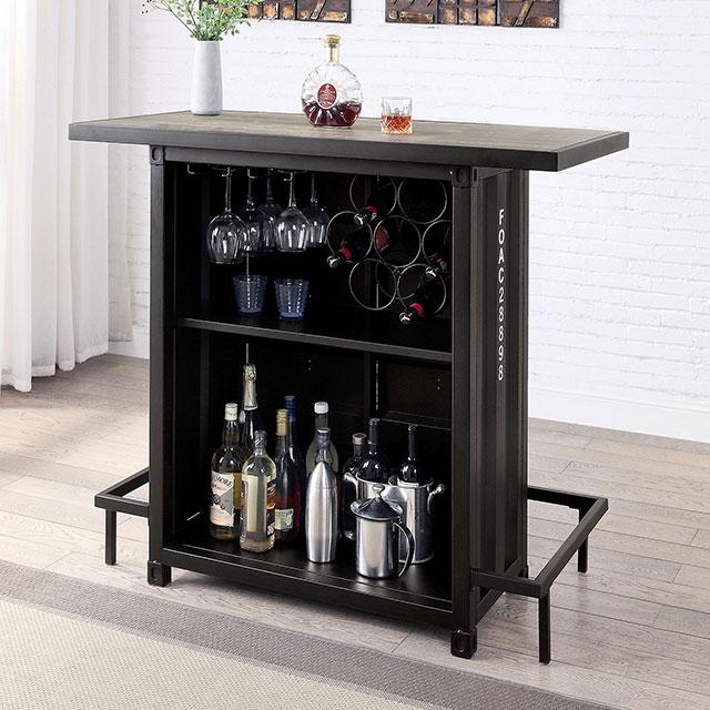 ESDARGO Bar Ht. Table w/ LED Light - U&U Home Budget Furniture (Carteret, NJ)