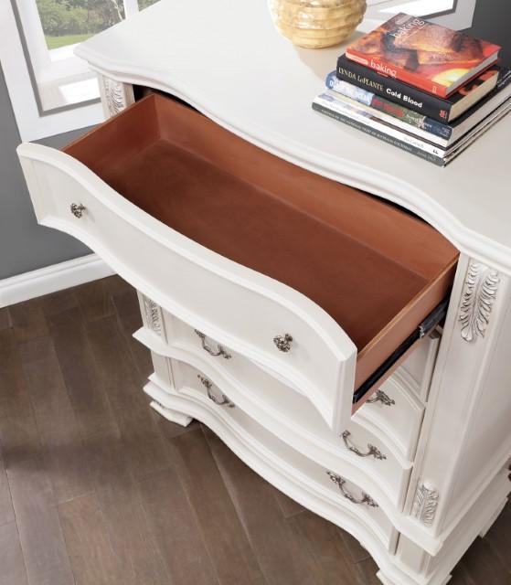 ESPARANZA Chest, Pearl White - U&U Home Budget Furniture (Carteret, NJ)