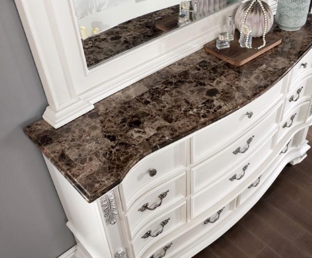 ESPARANZA Dresser, Pearl White - U&U Home Budget Furniture (Carteret, NJ)
