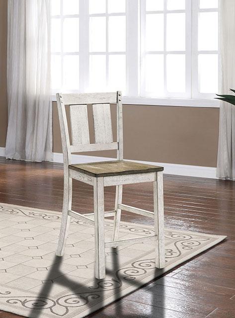DAKOTA Counter Ht. Chair (2/CTN), A.White/Ash Brown - U&U Home Budget Furniture (Carteret, NJ)