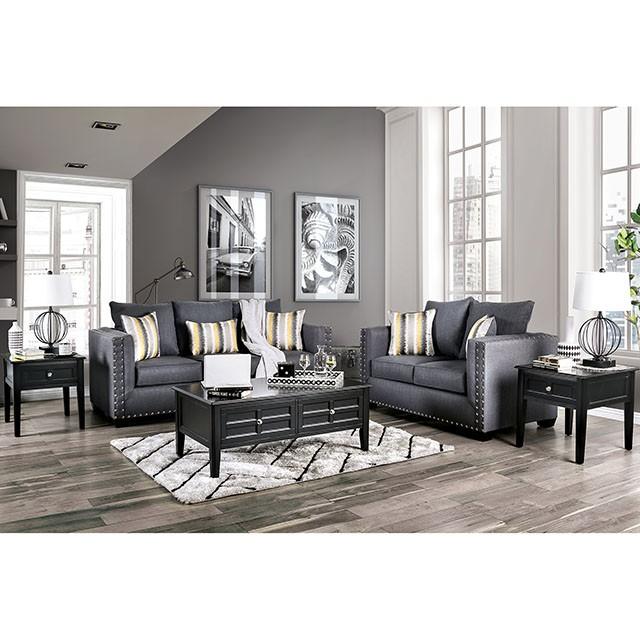 Inkom Slate Love Seat - U&U Home Budget Furniture (Carteret, NJ)