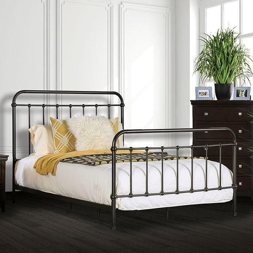 IRIA Dark Bronze Cal.King & E.King Bed - U&U Home Budget Furniture (Carteret, NJ)