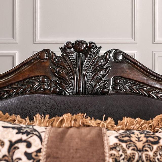 JAMAEL Brown/Espresso Sofa - U&U Home Budget Furniture (Carteret, NJ)