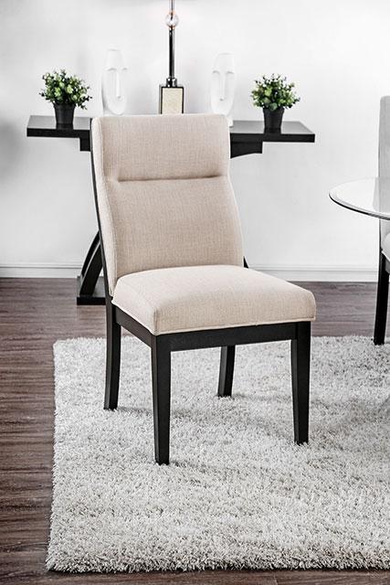 Jasmin Black/White Side Chair (2/CTN) - U&U Home Budget Furniture (Carteret, NJ)