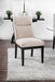 Jasmin Black/White Side Chair (2/CTN) - U&U Home Budget Furniture (Carteret, NJ)