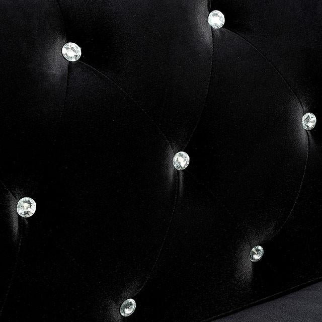 JOLANDA II Black Sectional, Black - U&U Home Budget Furniture (Carteret, NJ)