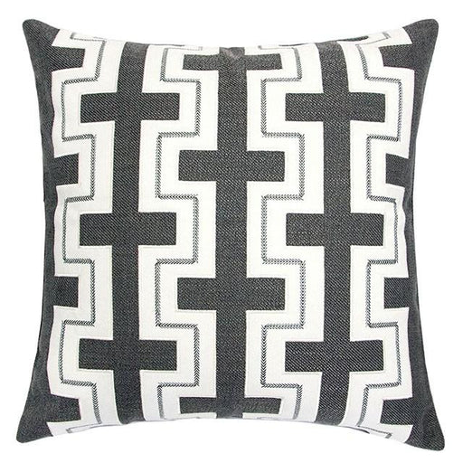 Kari Gray 20" X 20" Pillow, Gray - U&U Home Budget Furniture (Carteret, NJ)