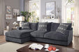 Kaylee Gray L-Shaped Sectional - U&U Home Budget Furniture (Carteret, NJ)