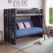 LAFRAY Twin Bunk Bed w/ Futon Base - U&U Home Budget Furniture (Carteret, NJ)