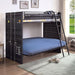 LAFRAY Twin Bunk Bed w/ Futon Base - U&U Home Budget Furniture (Carteret, NJ)
