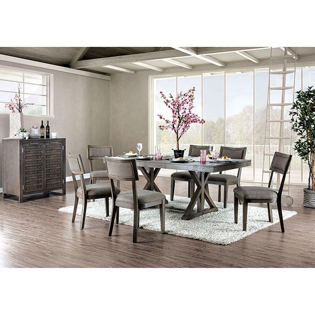 Leeds Gray Dining Table - U&U Home Budget Furniture (Carteret, NJ)