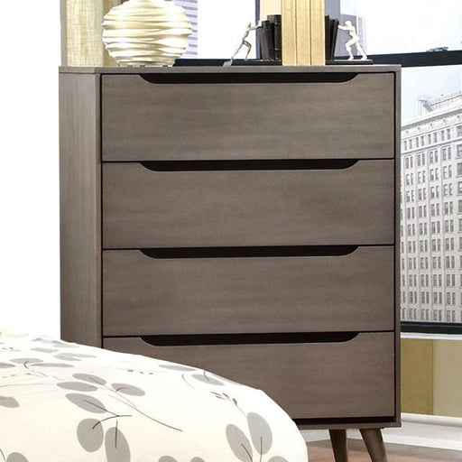 Lennart Gray Chest - U&U Home Budget Furniture (Carteret, NJ)