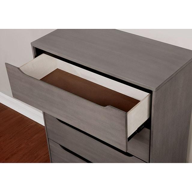Lennart Gray Chest - U&U Home Budget Furniture (Carteret, NJ)