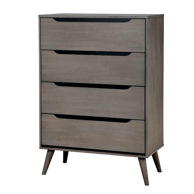 Lennart Gray Chest - U&U Home Budget Furniture (Carteret, NJ)