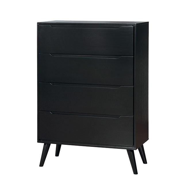 LENNART II Black Chest - U&U Home Budget Furniture (Carteret, NJ)