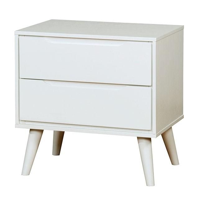 LENNART II White Night Stand - U&U Home Budget Furniture (Carteret, NJ)
