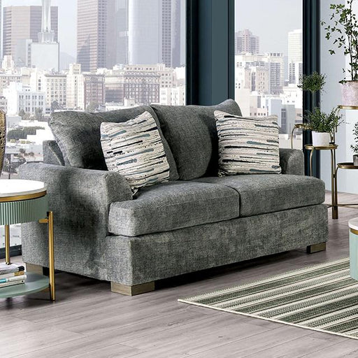 LEYTONSTONE Loveseat, Gray - U&U Home Budget Furniture (Carteret, NJ)